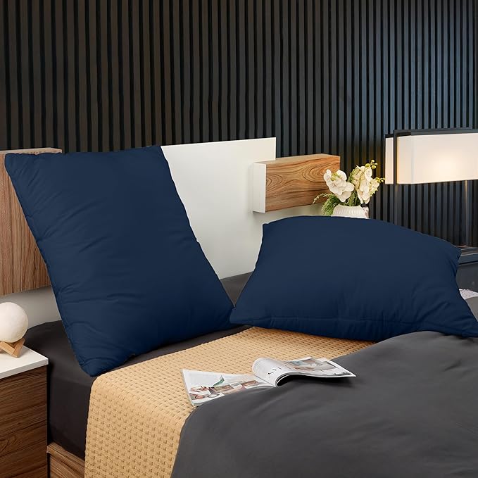 Utopia Bedding Throw Pillows Insert (Pack of 2, Navy) - 26 x 26 Inches Bed and Couch Pillows - Indoor Decorative Pillow