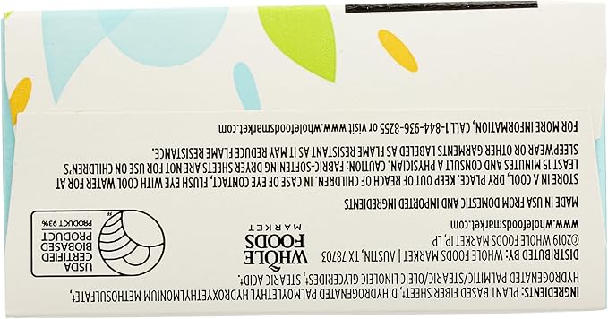 365 by Whole Foods Market, Fabric-Softening Dryer Sheets, Unscented, 80 Count