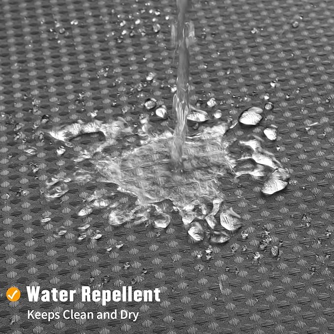 MitoVilla No Hooks Needed Grey Waffle Shower Curtain with Snap-in Liner, Modern Waffle Weave Heavy Duty Fabric Cloth Shower Curtain for Luxury Neutral Hotel Spa Bathroom Decor, 72 x 74, Charcoal Grey