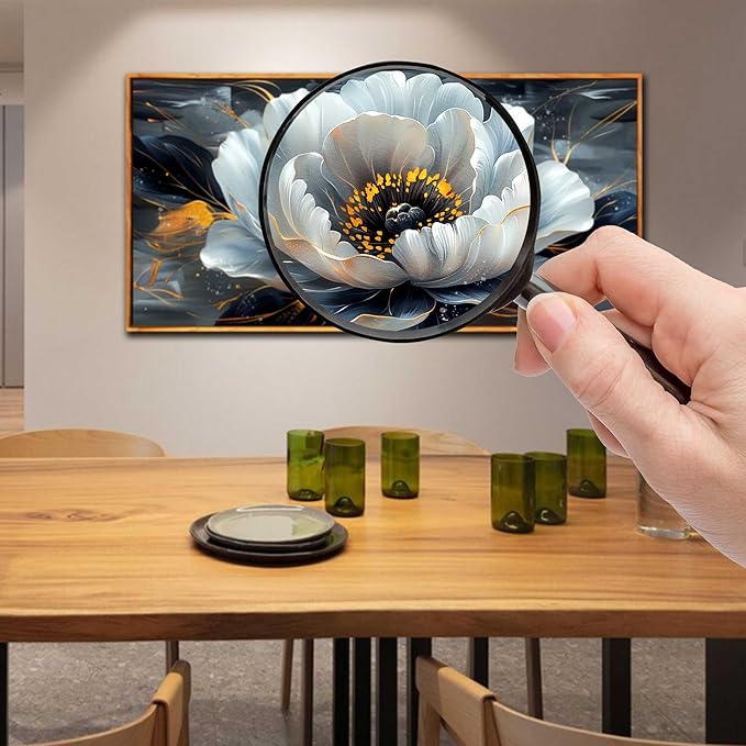 Flower Pictures Wall-Decor for Bedroom with Wooden Framed - Room Decor for Girls - Flower Wall Art for Living Room Large Size 29" x 59"