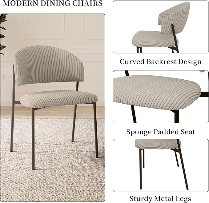 43.3 Inch Round Dining Table Set for 4, Modern Small Kitchen Coffee Set for Dining Room Kitchen Apartment (Cream Table + 4 Grey Shell Chairs)