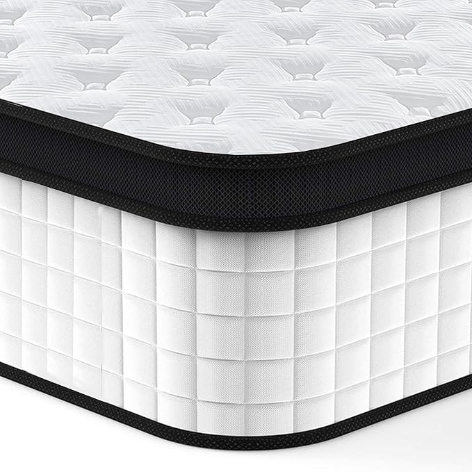 12 Inch Memory Foam Mattress,Twin XL Size Plush Hybrid Mattress,7-Zone Memory Foam & Pocket Spring,Edge Support & Motion Isolating,Pressure Relief, Certified Foams Fabric,Bed in a Box,Echelon Dream