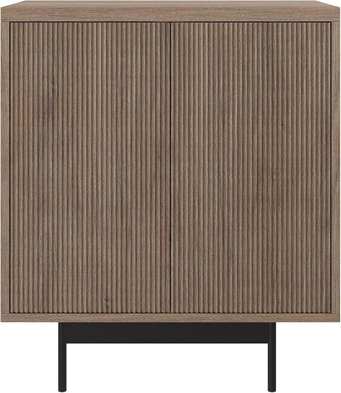 Henn&Hart 28" Wide Rectangular Accent Cabinet in Weathered Gray, for Home, Living Room, Bedroom, Entertainment Room, Office