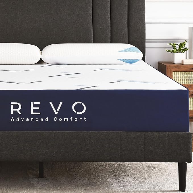 REVO Sleep Gel Memory Foam Mattress, 10-Inch Twin – Cooling Mattress with Pressure-Relieving Support and Contouring Comfort – Ideal for Kids, Guests & Small Spaces