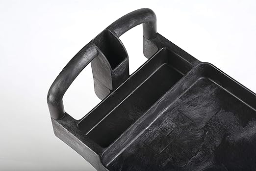 Rubbermaid Commercial Products 2-Shelf Utility/Service Cart, Small, Lipped Shelves, Ergonomic Handle, 500 lbs. Capacity, for Warehouse/Garage/Cleaning/Manufacturing