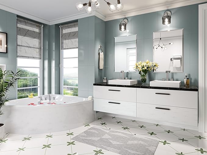 Bathroom Mirrors for Wall Beveled, 24"x36" Frameless Bathroom Vanity Mirror, Wall Mount Mirror for Bedroom Entryway Living Room Hangs Horizontally or Vertically