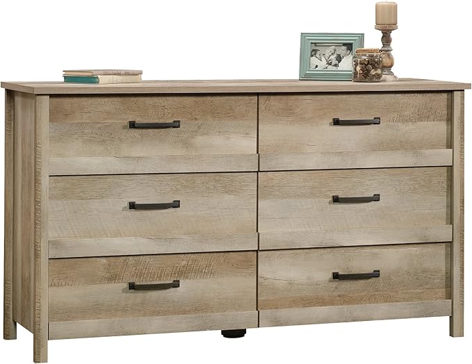Sauder Cannery Bridge 6 Drawer Dresser, Lintel Oak finish