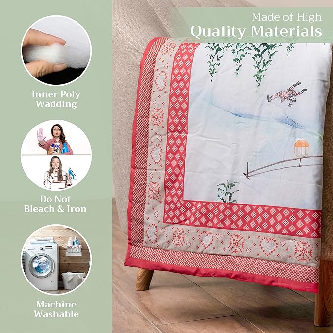 Maison d' Hermine Throw Blanket for Couch Lightweight Soft Warm Breathable Cotton Throw Blankets for Bed Girls Boys Women Men Gifts Sofa Travel Living Room Chair Bedding (50"x60", Rural Christmas)