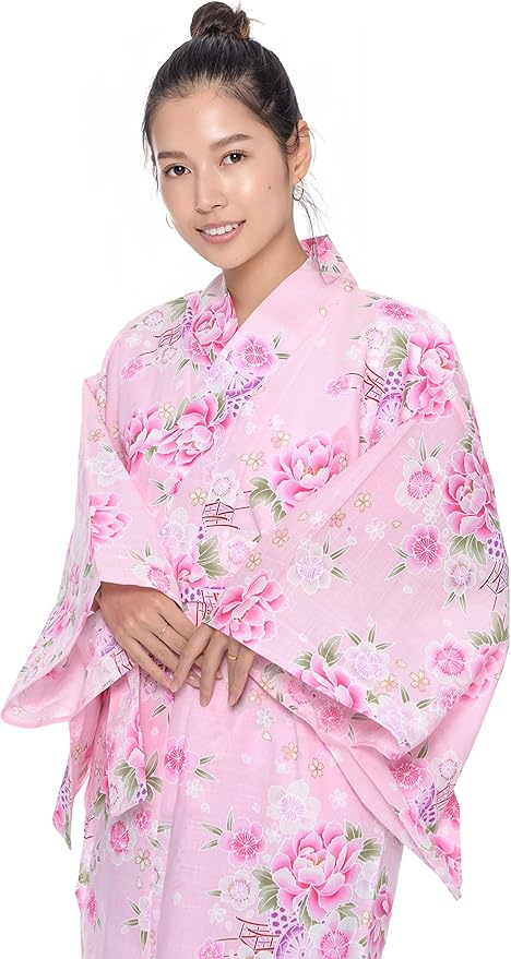 Kimura Jitsugyo Women's Kyoto Traditional Easy Wearing Kawaii Yukata Robe(Japanese Casual Kimono) Set 2