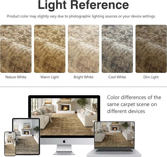 Fmfunctex 3x7 Runner Rug Brown Washable Vintage Neutral Distressed Non Slip Low Pile Indoor Carpet Soft Retro Floral Hallway Entryway Rug for Kitchen Living Room Bedroom Bathroom Laundry Entry Bedside