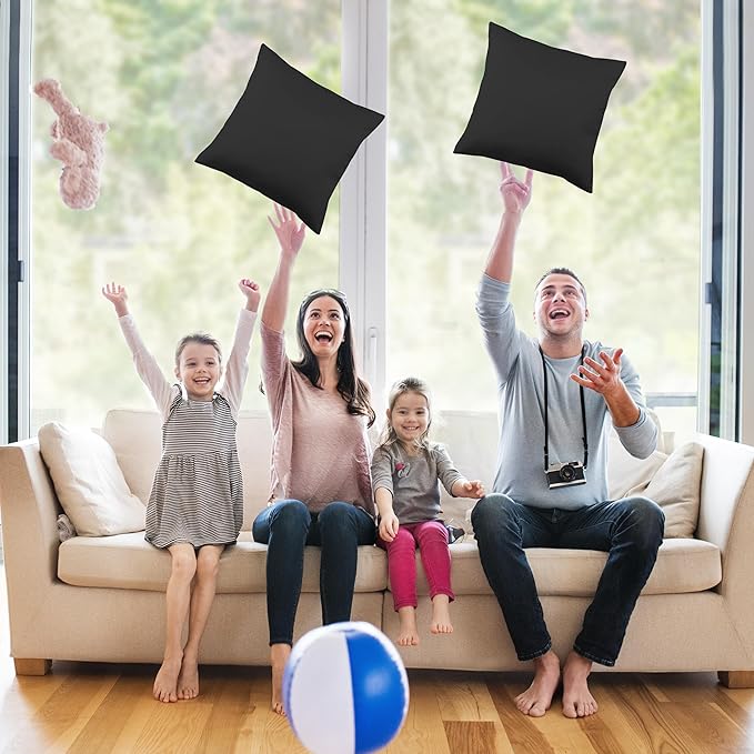 Utopia Bedding Throw Pillows Insert (Pack of 2, Black) - 16 x 16 Inches Bed and Couch Pillows - Indoor Decorative Pillow