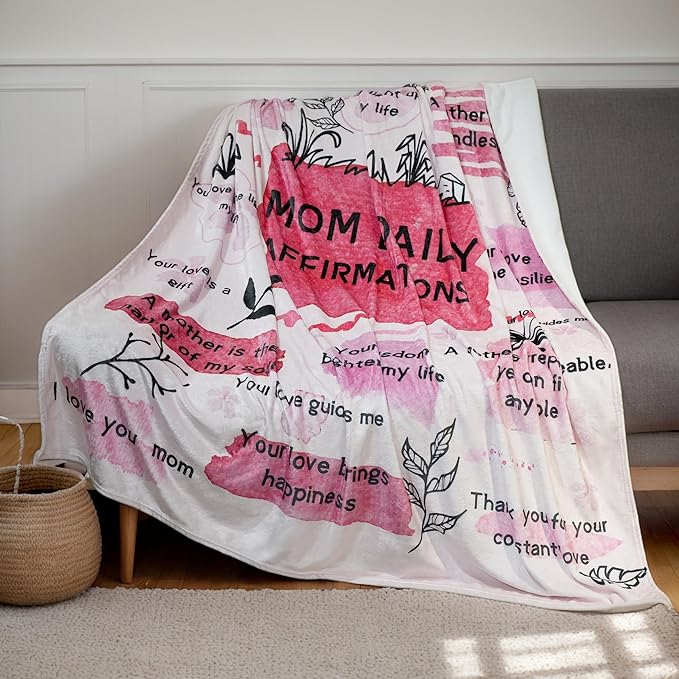 Blanket for Mom Birthday Gift from Daughter Son-Best Meaningful Gift Ideas for Mother-in-Law,Super Soft Fluffy Blanket for Bed Couch