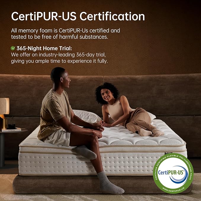 Queen Mattress,14 Inch Queen Size Mattresses in a Box,Memory Foam Hybrid Mattress,with Individual Pocket Spring for Motion Isolation & Silent Sleep&Lumbar Support & Pressure Relief,Medium Firm