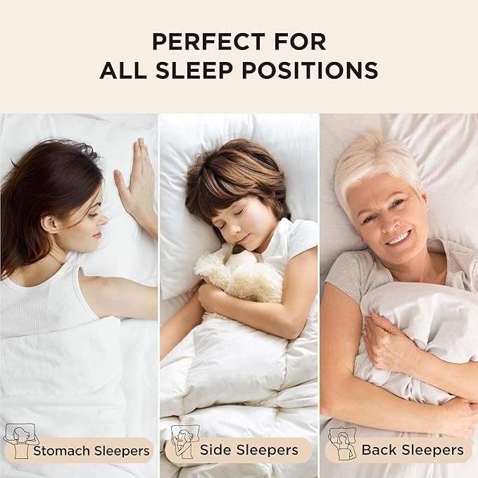 Bedsure King Pillows Set of 2 - Fluffy Bed Pillows for Sleeping, Hotel Quality, Diamond Quilted Design, Gusseted Supportive Down Alternative Filling for Back, Stomach, Side Sleepers