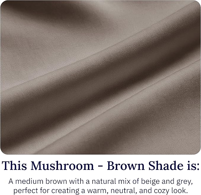 California Design Den 100% Cotton Sheet Set Queen, 600 Thread Count Sateen, Soft, Cooling Deep Pocket Cotton Sheets, Hotel-Quality Queen Sheet Set (Mushroom Brown)