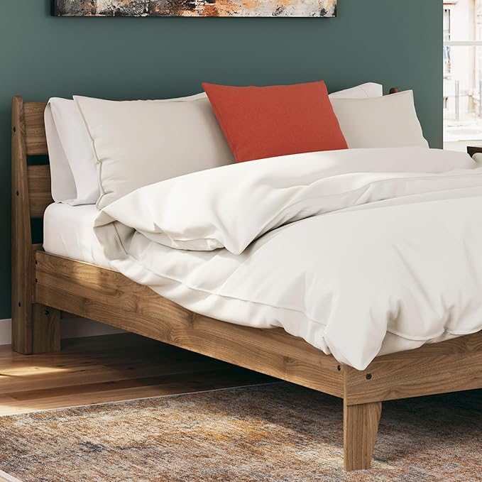 Signature Design by Ashley Deanlow Rustic Panel Headboard, Queen, Light Brown