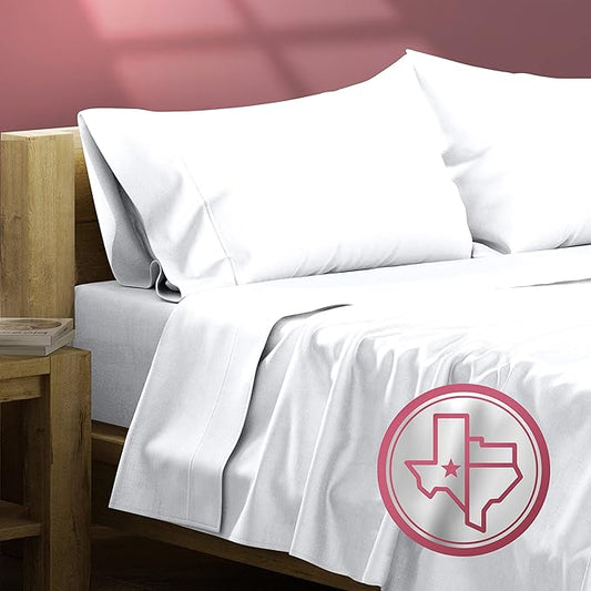 TEXAS LINEN CO. 800 TC Egyptian Cotton Sheets - 4 Piece White Color Full Size Cooling Sheet for Hot Sleepers, Soft, Breathable Bed Sheet Set, Luxury Hotel Sheets, Fits Mattress Upto 18'' DEEP Pocket