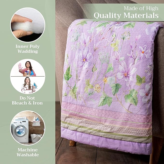 Maison d' Hermine Throw Blanket for Couch Lightweight Soft Warm Breathable Cotton Throw Blankets for Bed Girls Boys Women Men Gifts Sofa Travel Living Room Chair Bedding (50"x60", Magnolia Mornings)