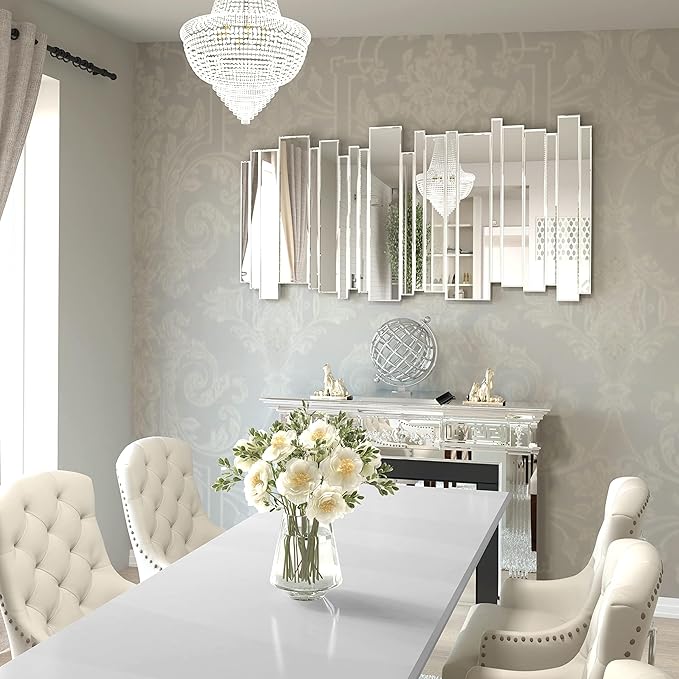 Decorative Mirrors for Wall Decor 24×47 Inch, Wall Mirrors Decorative for Living Room, Large Wall-Mounted Mirror for Bedroom Decor, Entryway Rectangle Mirror, Hallway Mirror for Home