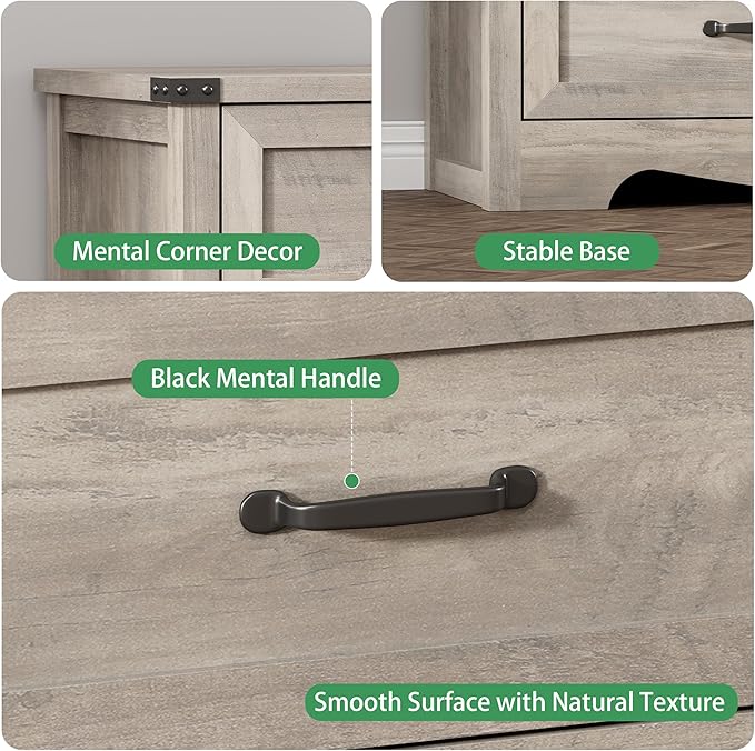 Dresser for Bedroom with 9 Drawers, 59" Wide Wood Chest of Drawers with Deep Drawers & Mental Handle, Modern Dresser TV Stand, Wooden Closet Storage Organizer for Living Room, Hallway, Entryway, Grey