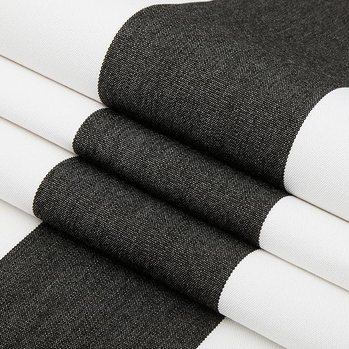 RSH DECOR: Sunbrella Square Throw Pillows Set of 4 | 20" x 20" | Water and Fade-Resistant Performance Fabric | Outdoor Pillow Covers with Down-Alternative Inserts | Cabana Classic