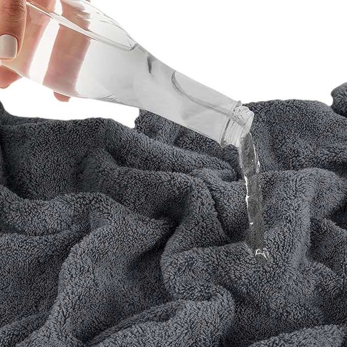 SALBAKOS 100% Turkish Cotton 6-Piece Towel Set | Heirloom Quality Hotel & Spa Collection | Ultra Soft, Super Absorbent 2 Washcloth, 2 Hand, 2 Bath Towel Sets | Made in Turkey (Gray, 6 Piece Towel Set)