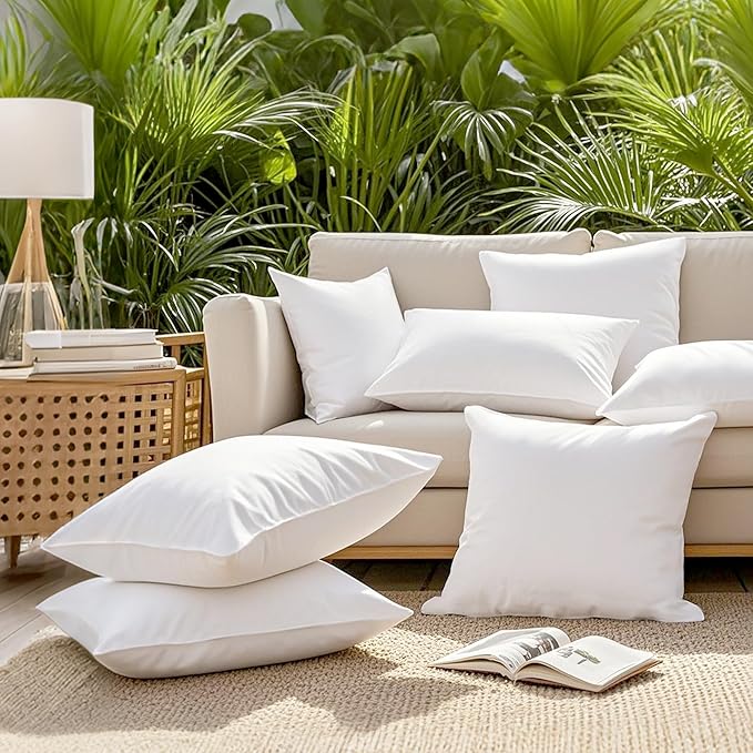 Codi Outdoor Pillow Inserts 16x16 Set of 2, Comfy Throw Pillows Waterproof for Patio Furniture
