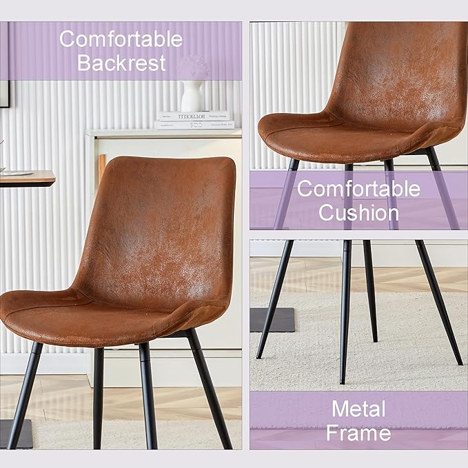 45 Inch Round Dining Table Set for 4, 5 Piece Kitchen Table and Chairs Set, Black Faux Marble Table Top, Small Space Dining Set for Apartment or Dining Room