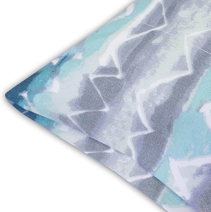 1500 Supreme Collection Extra Soft Summerset Ocean Vibe Chevron Pattern Sheet Set, Twin- Luxury Bed Sheets Set with Deep Pocket Wrinkle Free Bedding, Trending Printed Pattern, Twin