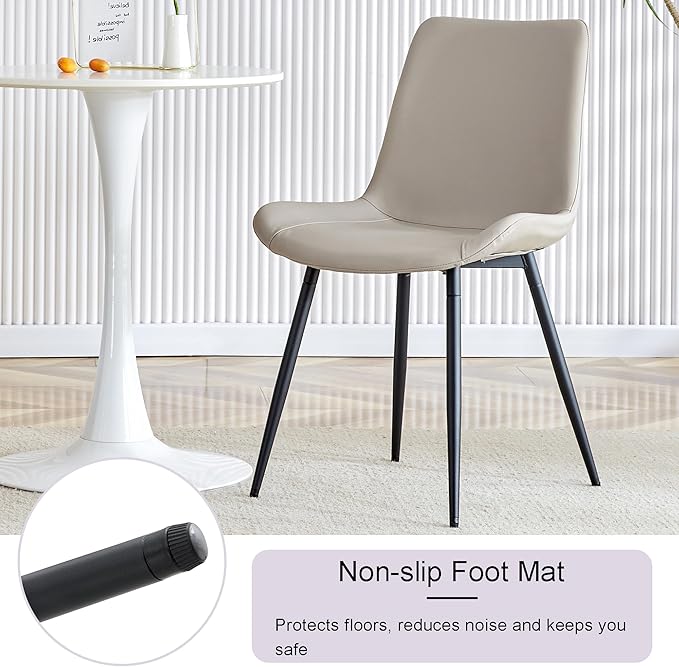 45 Inch Round Dining Table Set for 4, 5 Piece Kitchen Table and Chairs Set, Black Faux Marble Table Top, Small Space Dining Set for Apartment or Dining Room