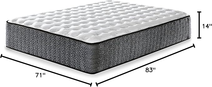 Signature Design by Ashley California King Size Ultra Luxury 14 Inch Hyper Cool Hybrid Mattress with Cooling Gel Memory Foam, Fiberglass Free, Mattress In A Box