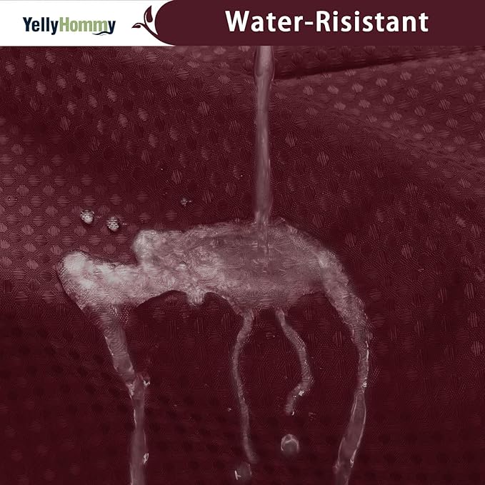 YellyHommy No Hook Shower Curtain with Snap in Liner Set Less Time Waffle Shower Curtain for Bathroom 75" L x 72" W Burgundy