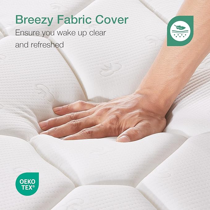 Novilla Full Size Mattress 8 inch,Foam and Spring Hybrid Mattresses for Comfortable Sleep,Steel Coils for Durable Support,CertiPUR-US Certified Foam,Youth/Guest Rooms,Full Size Mattress in a Box