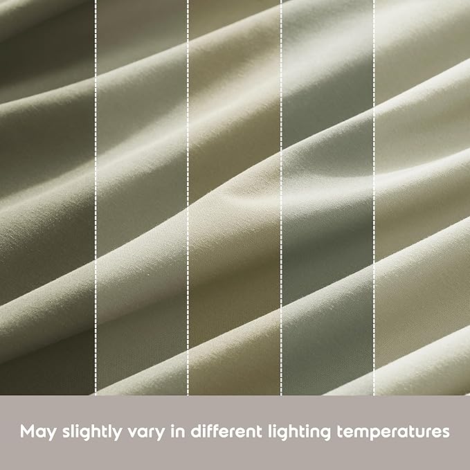 Nestl Short Queen Sheet Set - 1800 Ultra-Soft Microfiber - Double Brushed - Deep Pockets - Easy Fit - 4 Piece Set - Bed Sheets (Short Queen, Light Green)