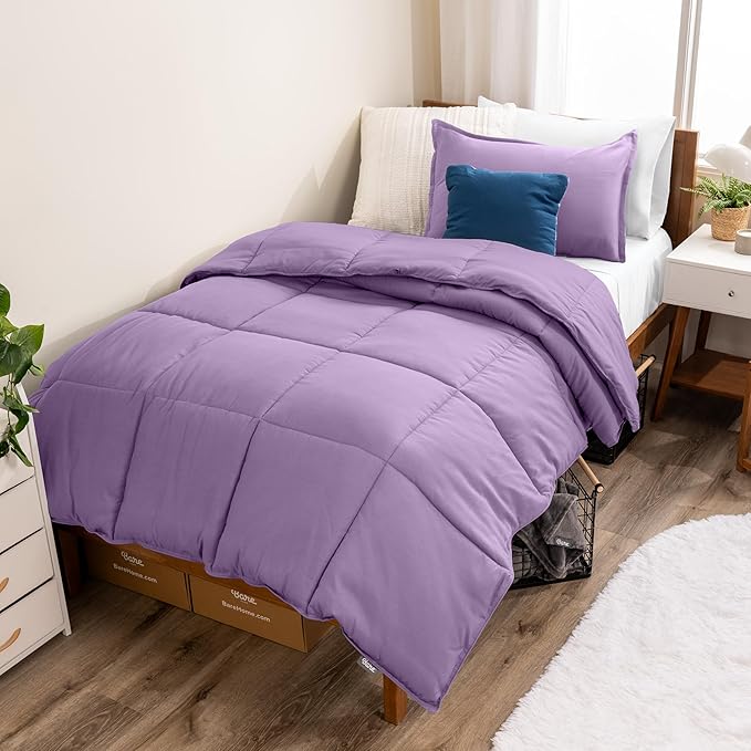 Bare Home Comforter Set - Extra Long Size - Ultra-Soft - Goose Down Alternative - Premium 1800 Series - All Season Warmth (Twin/Twin XL, Lavender)