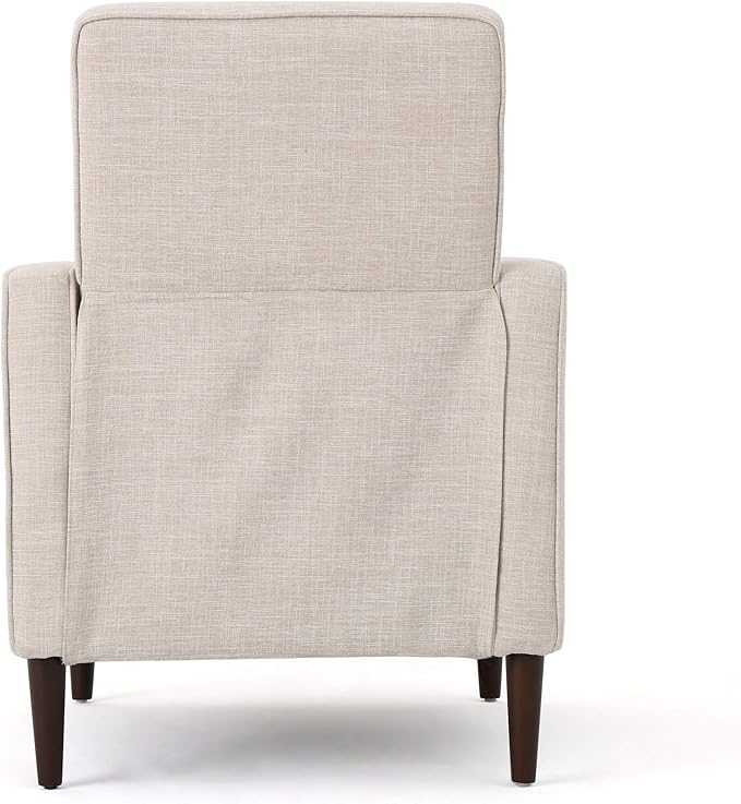 GDFStudio Marston Mid Century Modern Fabric Recliner (Set of 2) (Cream)