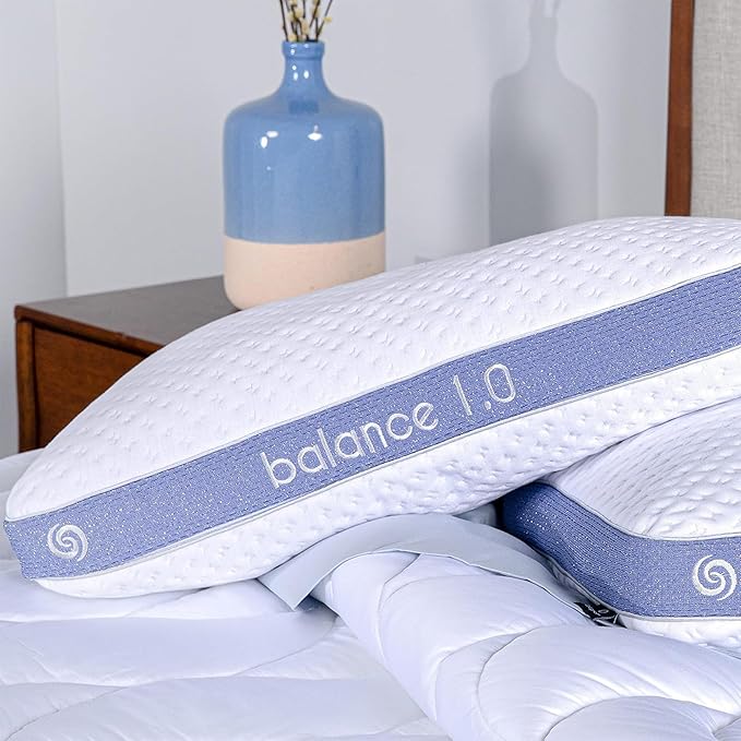 Bedgear Balance Performance Pillow – 1.0 - Moisture Wicking Bed Pillow for All Sleep Positions - Medium Firmness Bed Pillow - Washable Removable Cover – 20" W x 26" L x 5.25" H