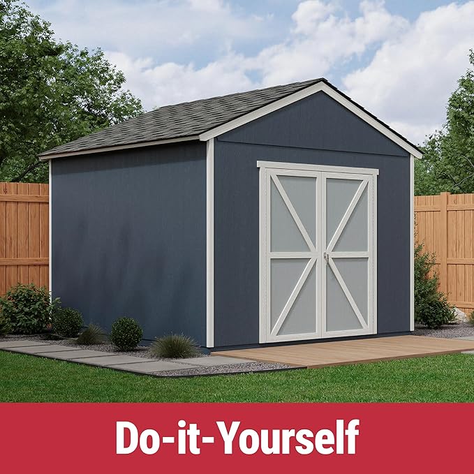 Handy Home Products Rookwood 10x10 Do-It-Yourself Wooden Storage Shed with Floor Kit- Does not Include Paint or Roofing Shingles