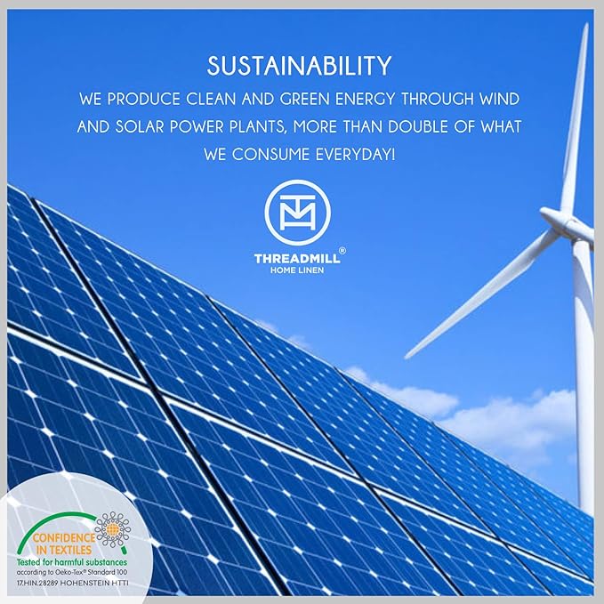 Threadmill 500 Thread Count Twin-XL Size 3 Pc Luxury Cotton Bed Sheet Set, Jacquard Floria Hotel White, Breathable Sheets with 15" Elasticized Deep Pocket, 1 Pillowcase & Free Tote Bag