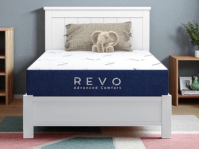 REVO Sleep Gel Memory Foam Mattress, 8-Inch Twin – Cooling Mattress with Pressure-Relieving Support and Breathable Comfort – Ideal for Kids, Guests, or Small Spaces
