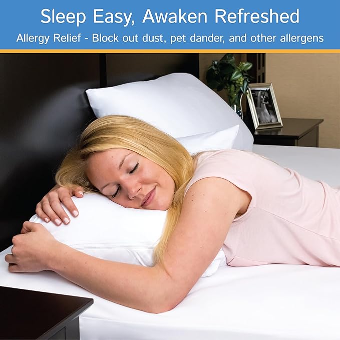 Twin XL Size Mattress or Box Spring Encasement (5" to 8" Depth) - Low Profile Twin Extra Long Waterproof Zippered Protector Hypoallergenic Premium Bed Cover Protects from Dust Allergens
