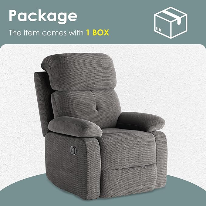 Small Recliner Chair for Adults Women for Small Spaces, Bedroom, Living Room