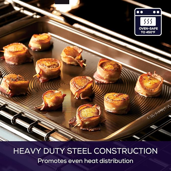 Circulon Nonstick Bakeware, Nonstick Cookie Sheet / Baking Sheet - 10 Inch x 15 Inch, Chocolate Brown