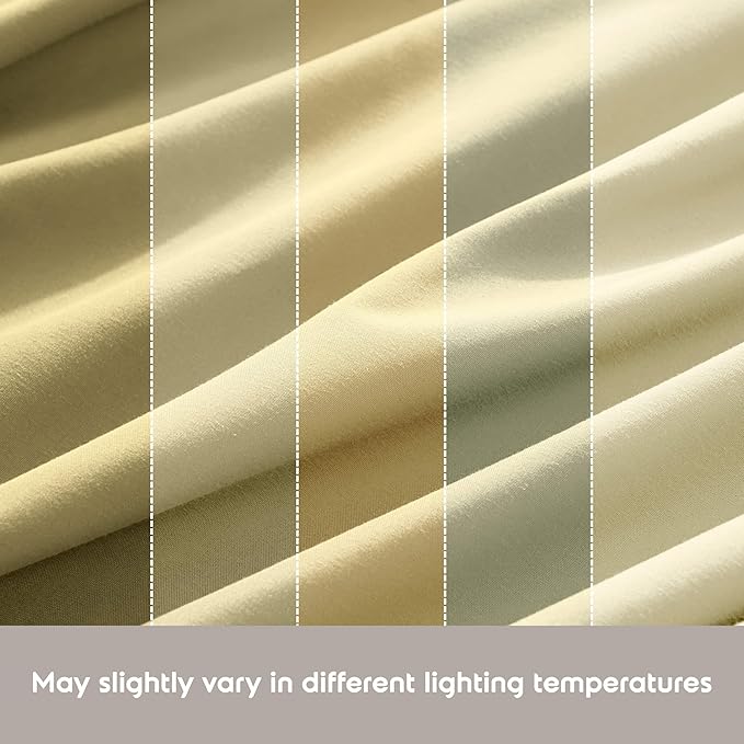 Nestl Twin Sheet Set - 1800 Ultra-Soft Microfiber Twin Bed Sheets - Double Brushed - Deep Pockets - Easy Fit - Extra Soft - 3 Piece Set - Bedding Sheets & Pillowcases (Twin, Vanilla Yellow)