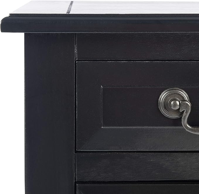 SAFAVIEH Home Collection Primrose Black 3-Drawer Console Table