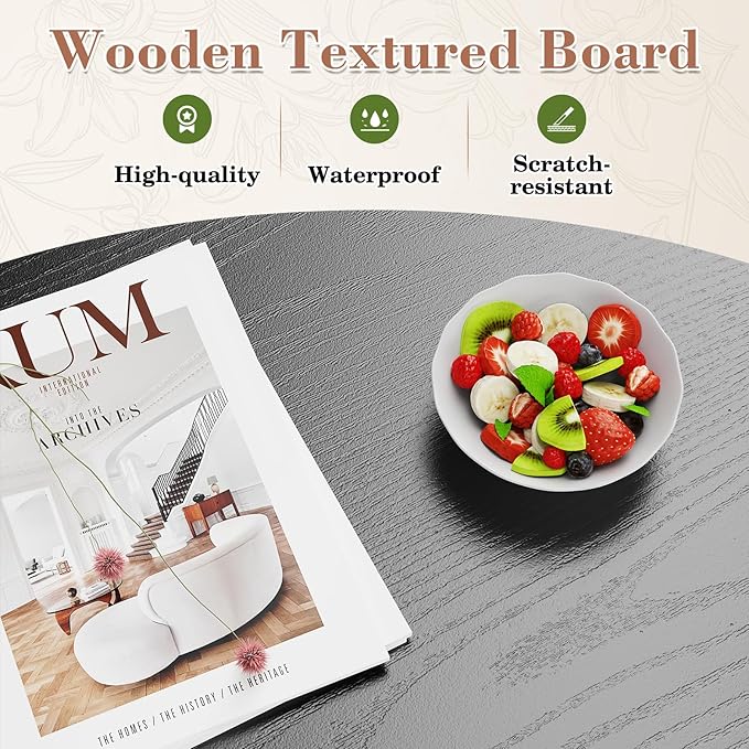 OLIXIS Wood Lift Top Coffee Table with Hidden Compartment and Large Storage Shelf, Lift Tabletop Dining Center Table for Home Living Room Office, Black