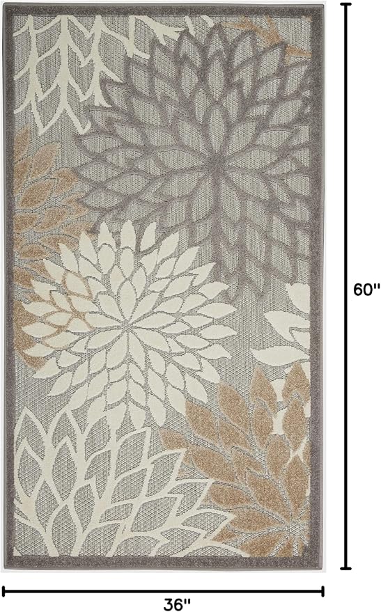 Nourison Home Aloha 3' x 5' Natural Outdoor Indoor/Outdoor Rug