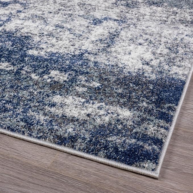 LUXE WEAVERS Hampstead Collection 941 Dark Blue 5x7 Modern Area Rug