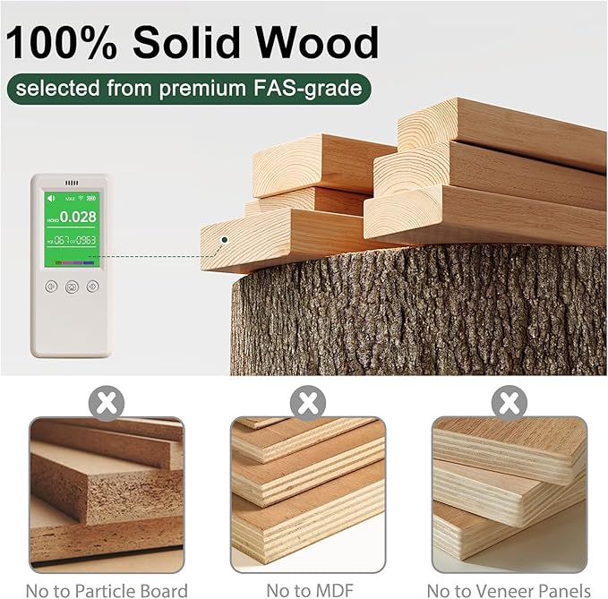 Wood Coffee Table - 2-Tier Oak Center Coffee Table with Storage Shelf for Living Room, Apartment, and Office