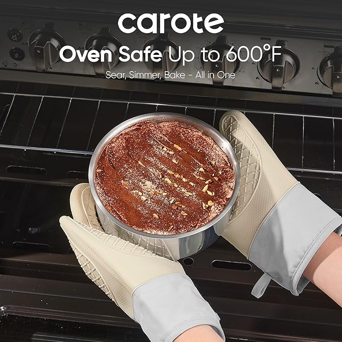 CAROTE Stainless Steel Sauce Pan with Detachable Handle, 8pcs Stainless Steel Pot, 1.5QT&2QT&3QT Saucepan with Lid, Non-Toxic Induction Kitchen Cookware, Removable Handle, Oven Safe, Woodgrain